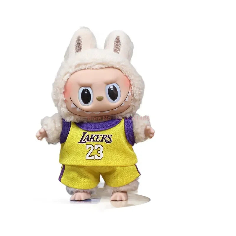 Only Clothes Suitable For 17cm Labubu Clothing Cute Doll Clothing Accessories Two Piece Basketball Jersey Set