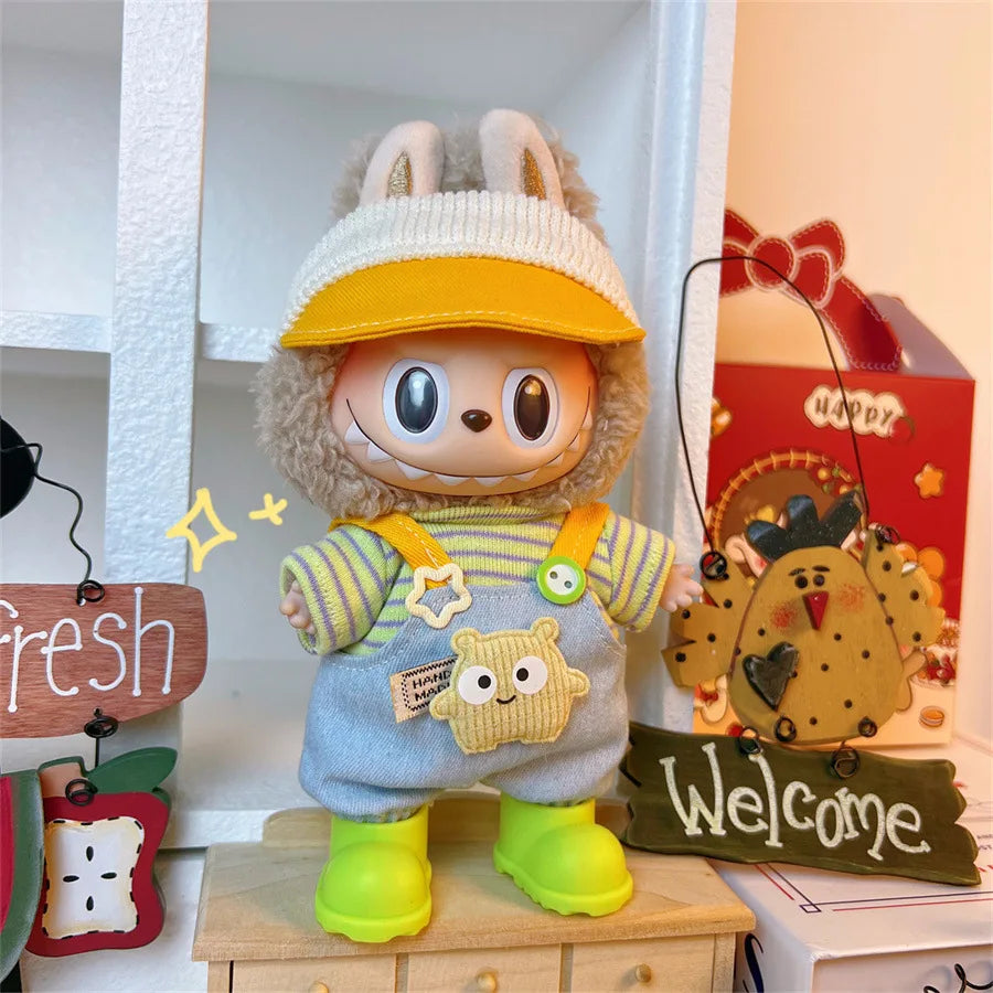 17cm Mini Plush Doll'S Clothes Outfit Accessories For Korea Kpop Exo Labubu Idol autumn and winter set Clothing Gift