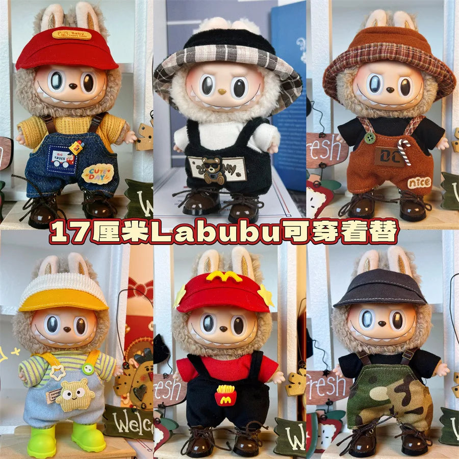 17cm Mini Plush Doll'S Clothes Outfit Accessories For Korea Kpop Exo Labubu Idol autumn and winter set Clothing Gift