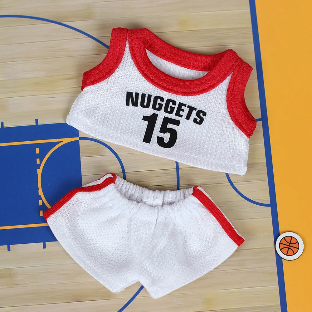 Only Clothes Suitable For 17cm Labubu Clothing Cute Doll Clothing Accessories Two Piece Basketball Jersey Set