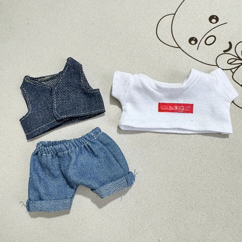 Only Selling Clothes 17cm First Second Generation Cute Labubu Doll Only Clothe Suprem Clothing Set Multi Color Cute Decor Gifts