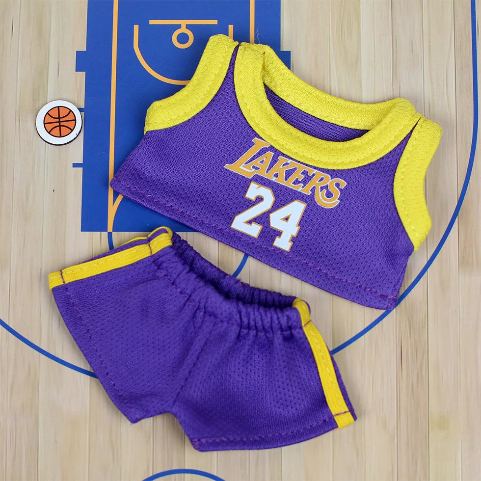 Only Clothes Suitable For 17cm Labubu Clothing Cute Doll Clothing Accessories Two Piece Basketball Jersey Set