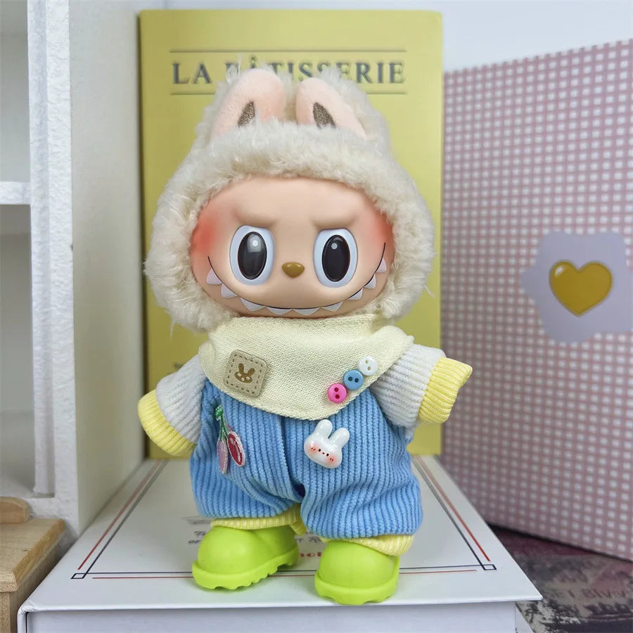 17cm Mini Plush Doll'S Clothes Outfit Accessories For Korea Kpop Exo Labubu Idol autumn and winter set Clothing Gift