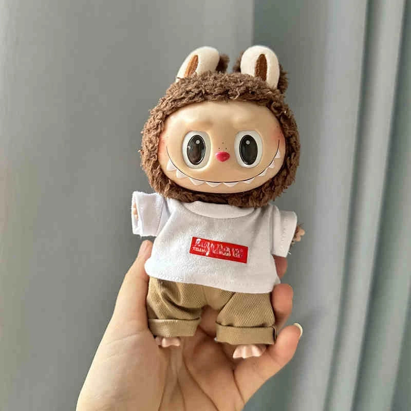 Only Selling Clothes 17cm First Second Generation Cute Labubu Doll Only Clothe Suprem Clothing Set Multi Color Cute Decor Gifts