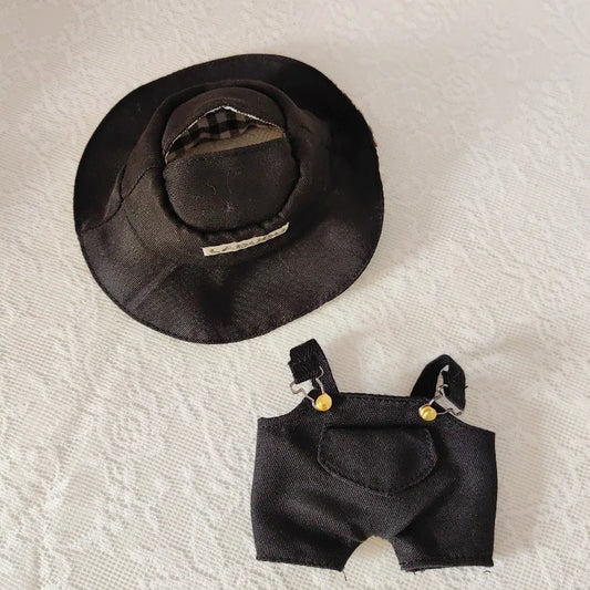 Bucket Hat Cowboy Style T-shirt Overalls for labubu