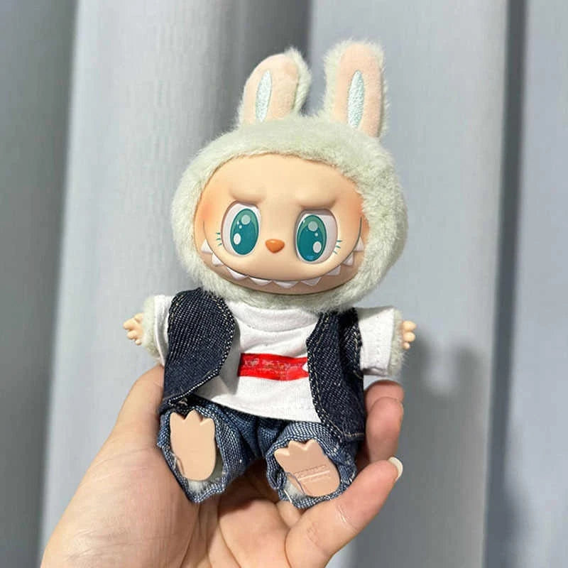 Only Selling Clothes 17cm First Second Generation Cute Labubu Doll Only Clothe Suprem Clothing Set Multi Color Cute Decor Gifts