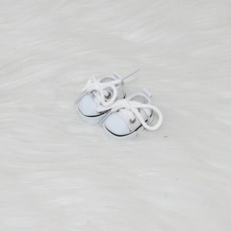 17cm Doll's Clothes For Labubu The Monster Outfit Accessories Clothing DIY Kids Gift Girls Hooded Sweatshirt Pants Shoes White